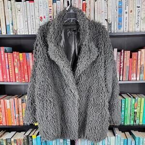 Elegant Gray Teddy Jacket